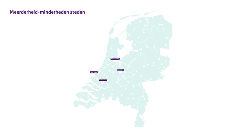 Kaartje Meerderheid-minderheden steden